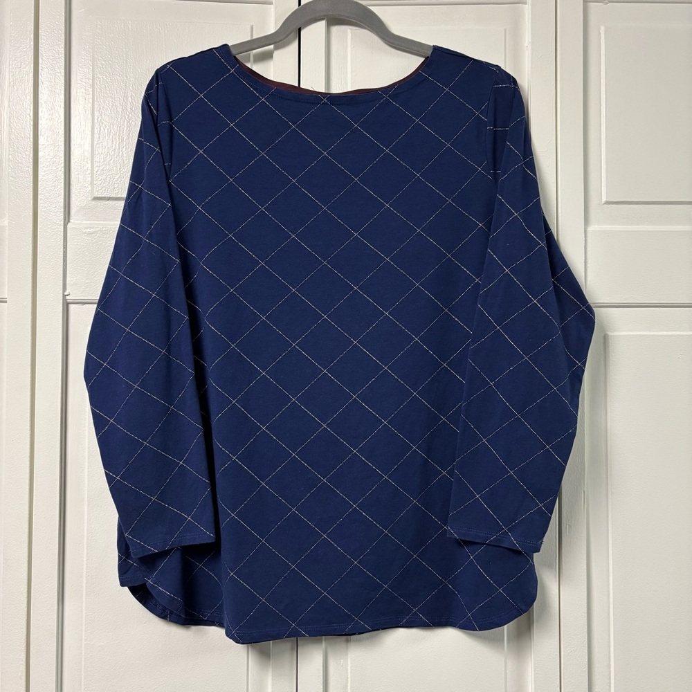 Soma Navy Blue Long Sleeve Top - Size L